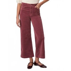 PAIGE Anessa Wide Leg Pants 28 Corduroy Rose Tea